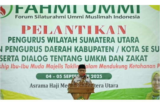 Acara Pelantikan Fahmi Ummi Sumut (Foto: Diskominfo Sumut)
