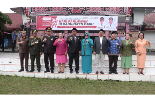 Usai upacara Forkopimda Dairi foto bersama (foto; diskominfo)