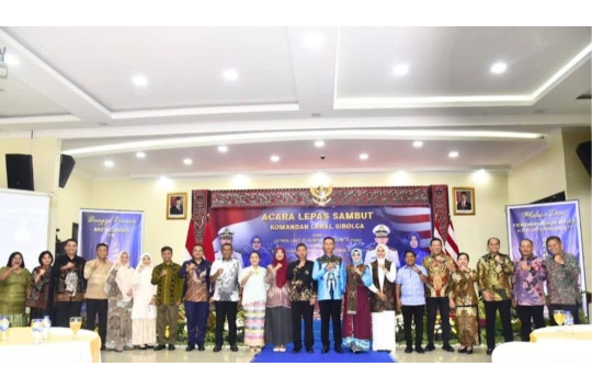 acara lepas sambut pejabat Danlanal Sibolga (foto: Diskominfo Tapteng)