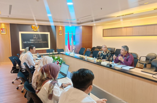 Wakil Bupati Tapanuli Utara Dr. Deni Lumbantoruan, M.Eng, saat melakukan audiensi dengan pejabat Direktorat Jenderal Sumber Daya Air Kementerian PUPR di Jakarta, Kamis (30/10/2025).(Foto:Loksa Situmeang/Kabarnas.id)