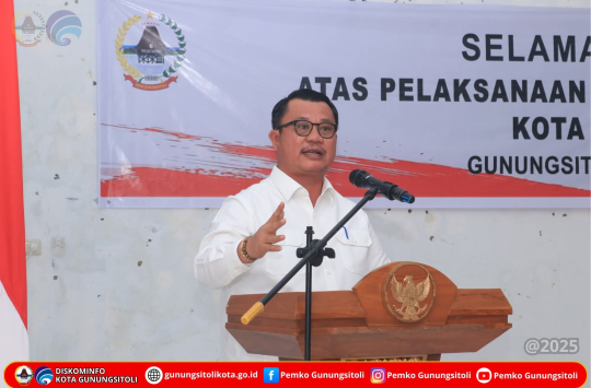 Sowa’a Laoli, S.E., M.Si., saat membuka "Rapat Kerja Pemerintahan Kota Gunungsitoli Tahun 2025"