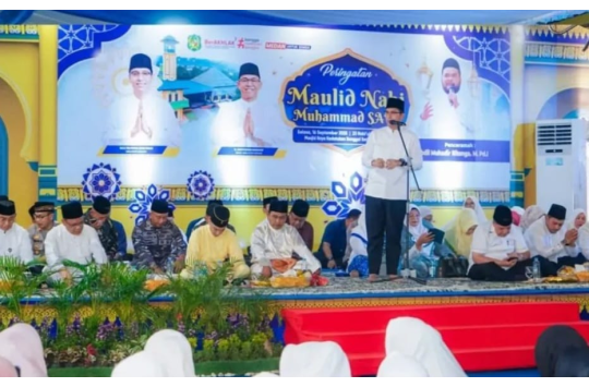 Acara peringatan Maulid Nabi Muhammad SAW 1447 Hijriah di Masjid Raya Kedatukan Sunggal Serbanyaman