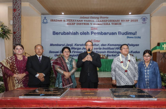 Acara puncak perayaan “Tahun Transformasi HKBP 2025” untuk Distrik V Sumatera Timur