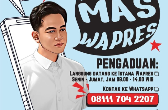 Tangkapan layar poster lapor mas Wapres