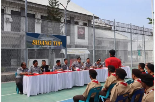 Kalapas Pemuda Langkat, Raymon Andika Girsang saat memimpin rapat TPP (foto: humas Lapada)